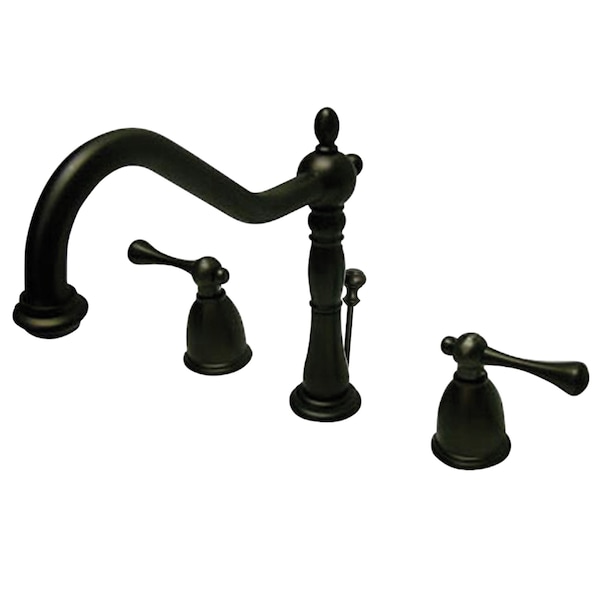 Kingston Brass 8" Widespread Bathroom Faucet, Oil Rubbed Bronze KB7975BL - main